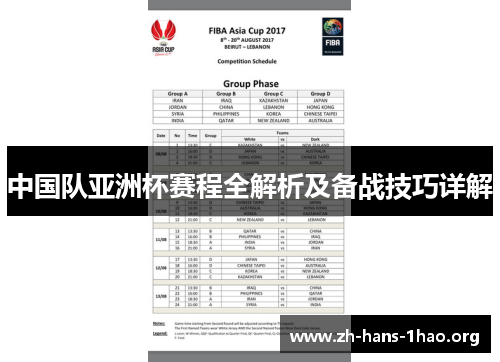 中国队亚洲杯赛程全解析及备战技巧详解